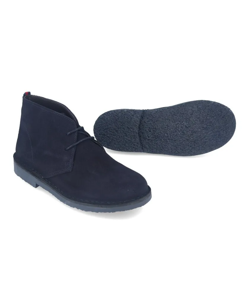 Cachalot Safari Blue suede ankle boots