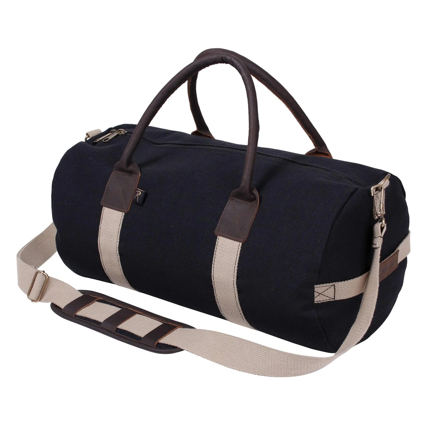 Canvas & Leather Gym Duffle Bag