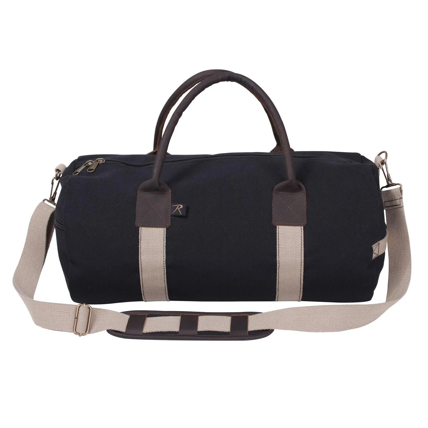 Canvas & Leather Gym Duffle Bag