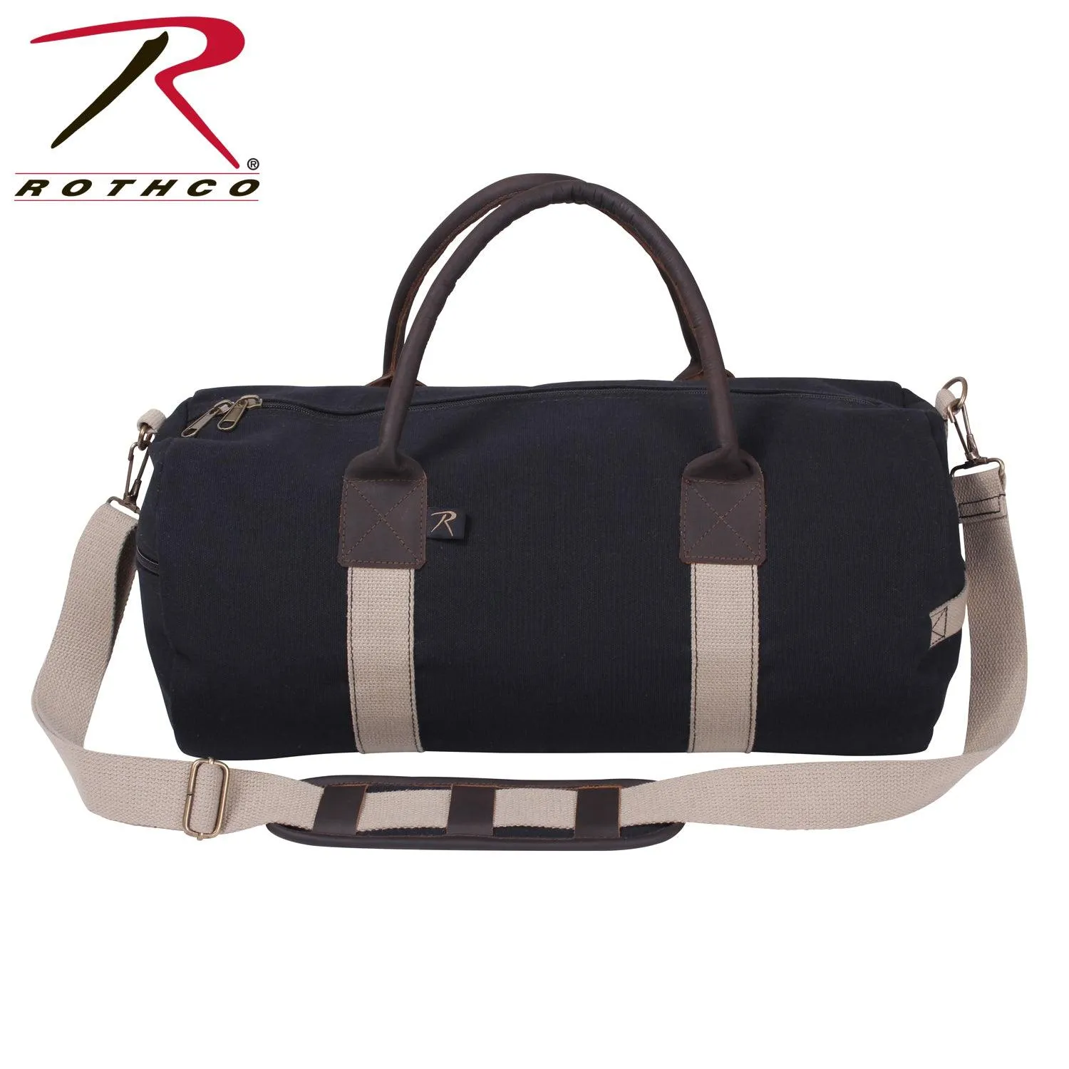 Canvas & Leather Gym Duffle Bag