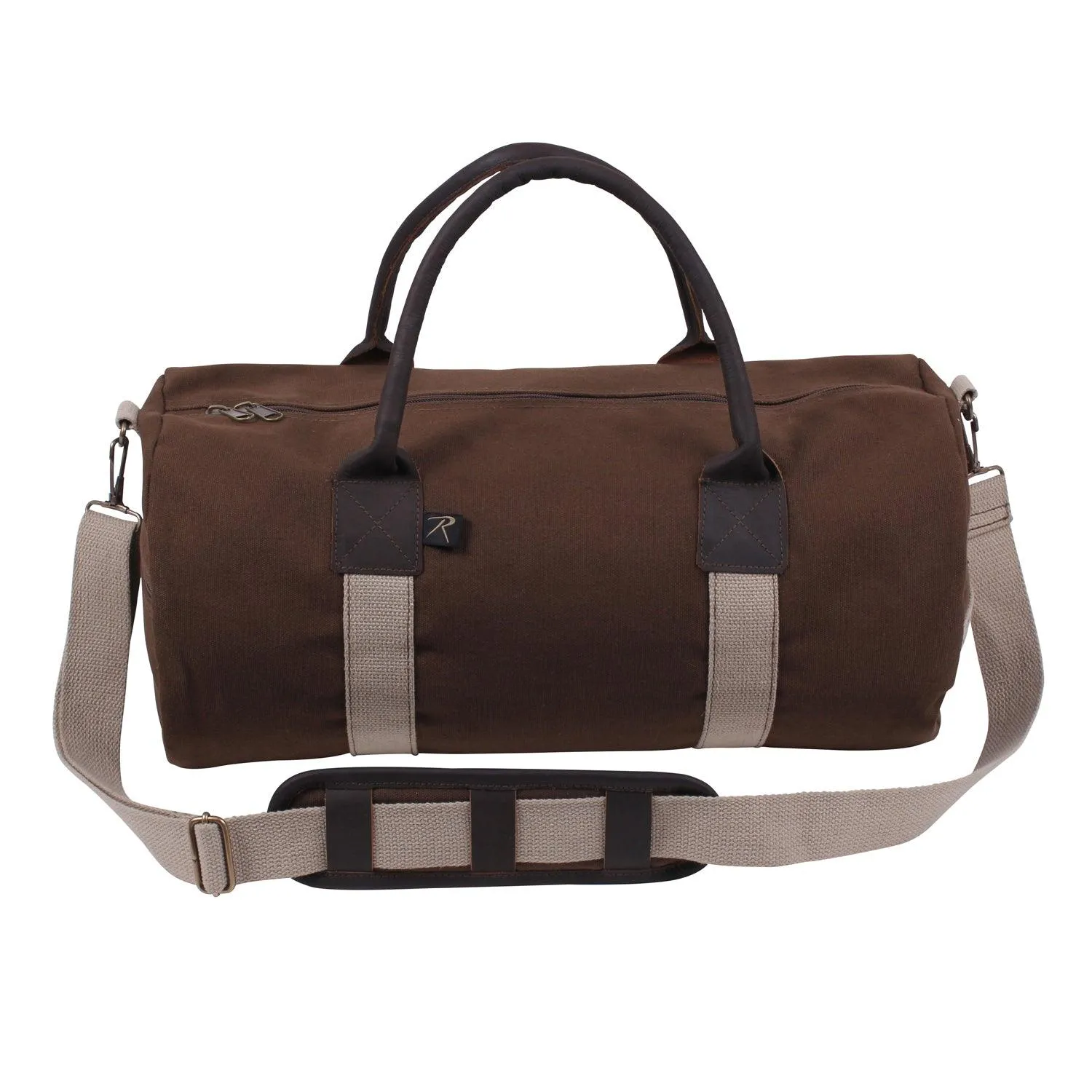 Canvas & Leather Gym Duffle Bag