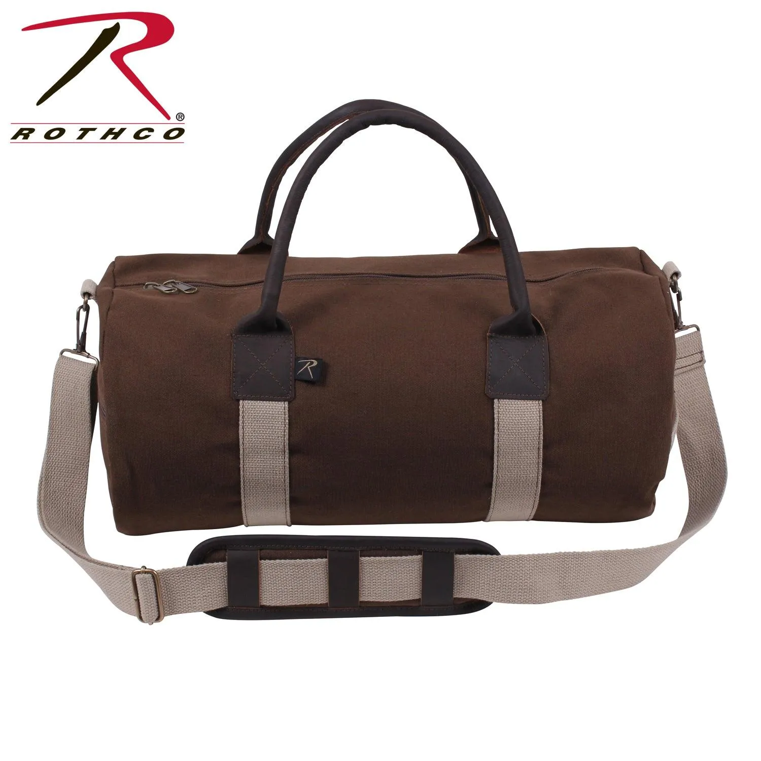 Canvas & Leather Gym Duffle Bag