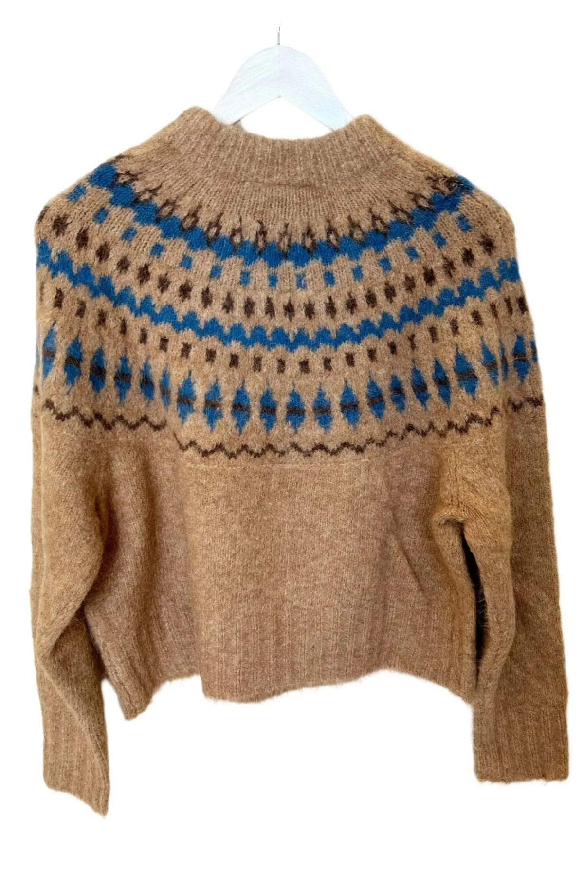 Cardiff Sweater - Tan/Blue