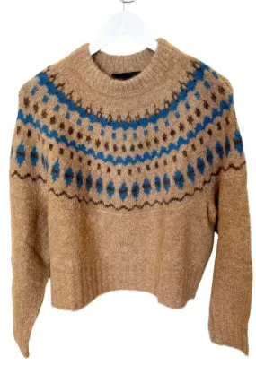 Cardiff Sweater - Tan/Blue