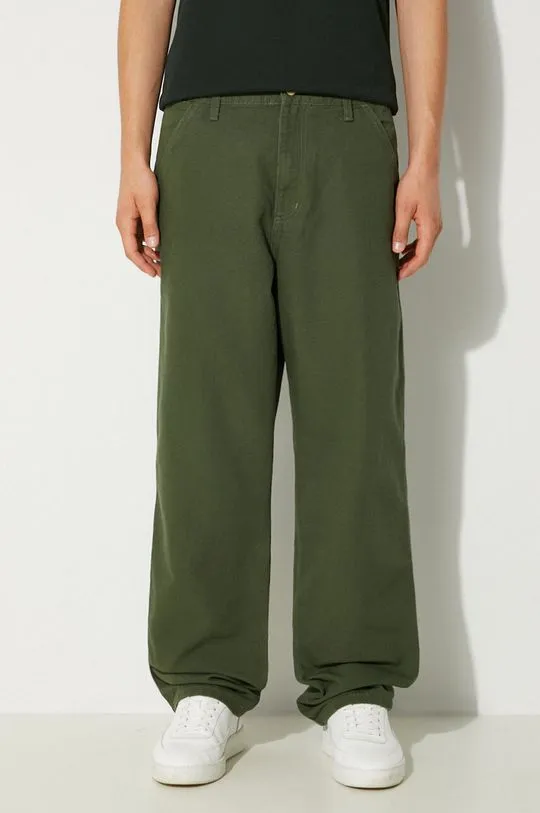 Carhartt WIP cotton trousers Simple Pant green color I031220.2BR02