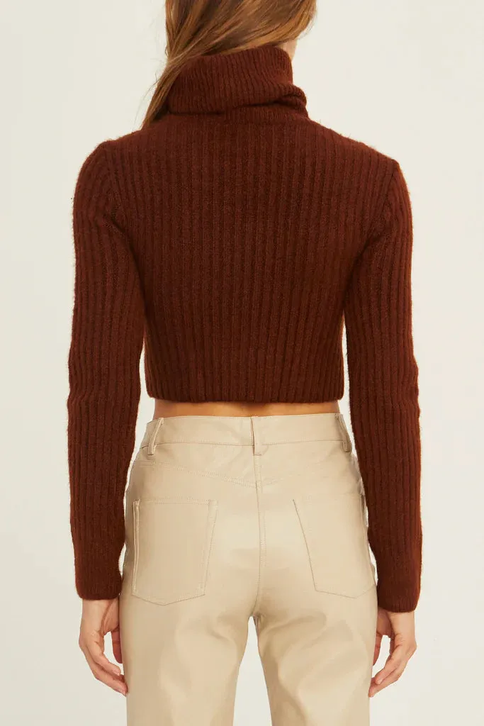 CRESCENT- Emery Criss-Cross Crop Sweater