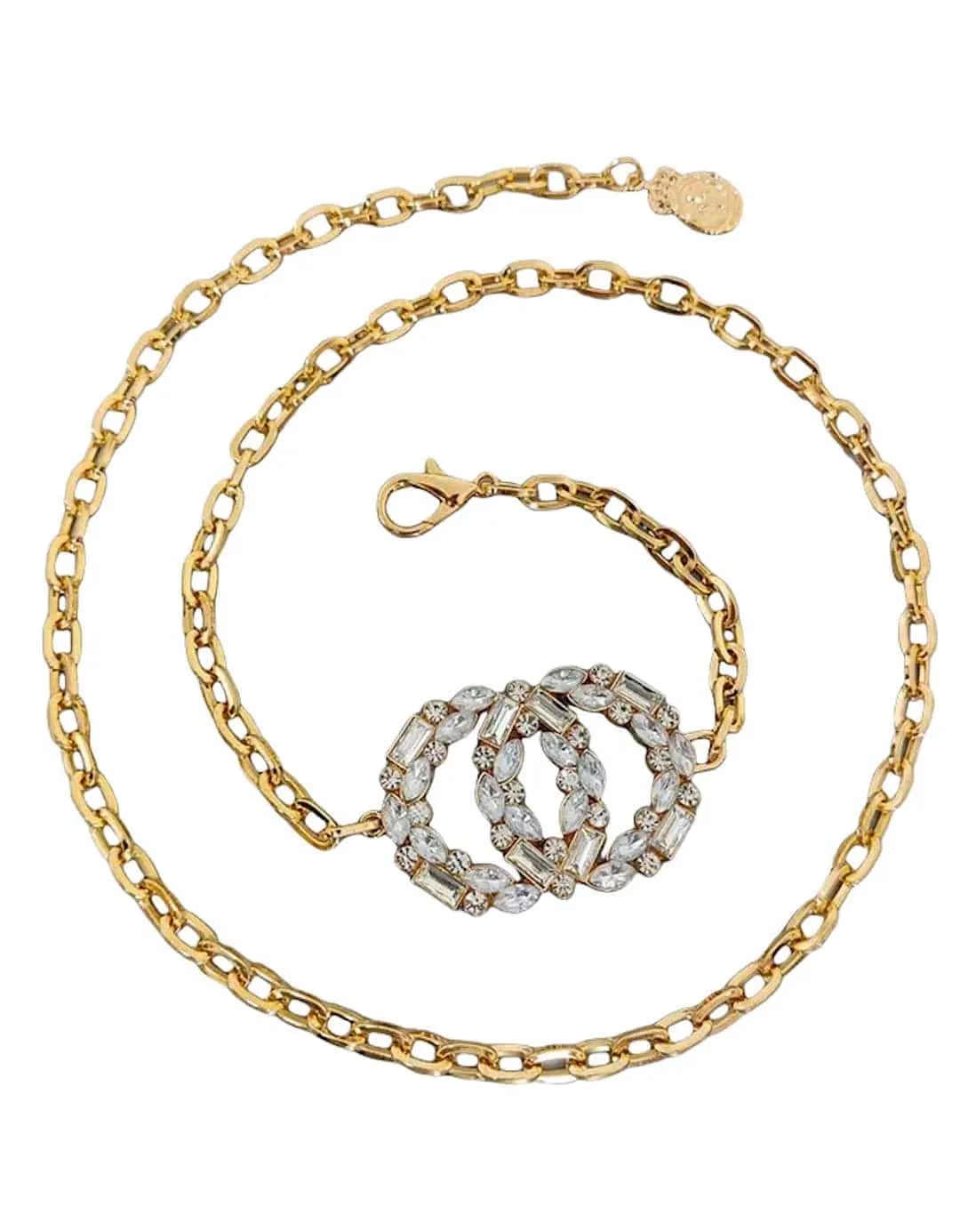 Crystal Gold Chain Belt