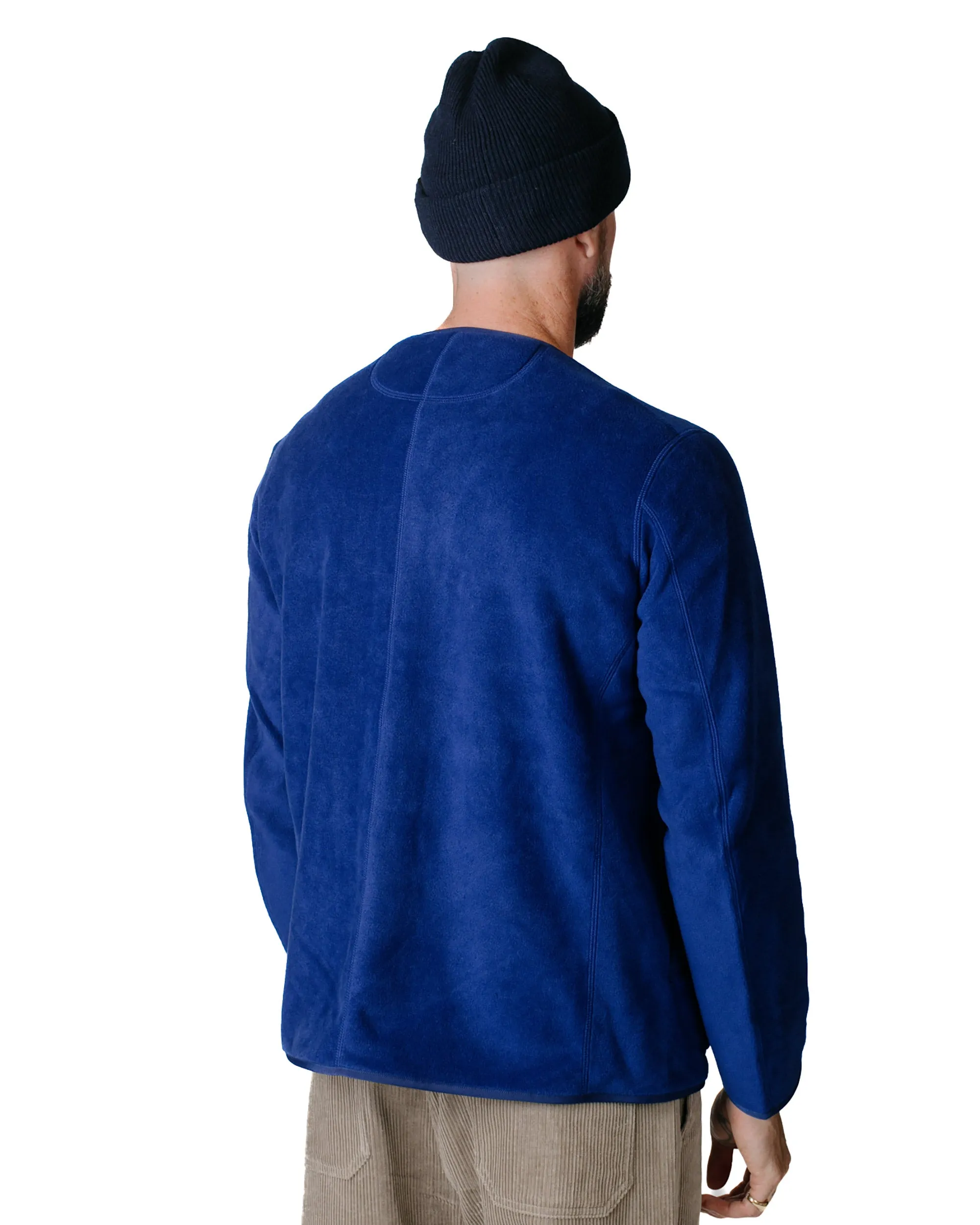 Danton Fleece Collarless Jacket Blue