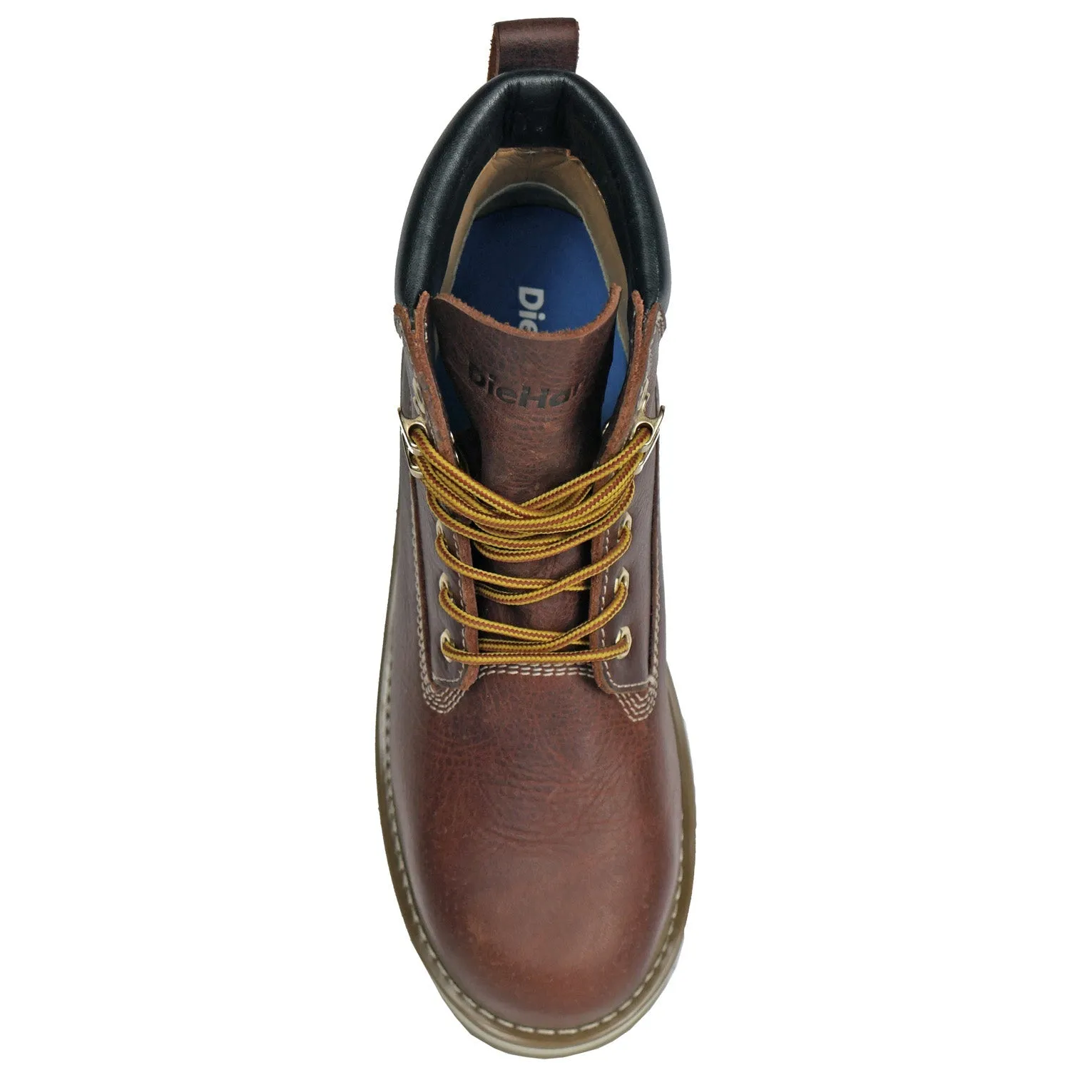 DieHard Mens Crusader Rust Leather Premium Tumbled Work Boots