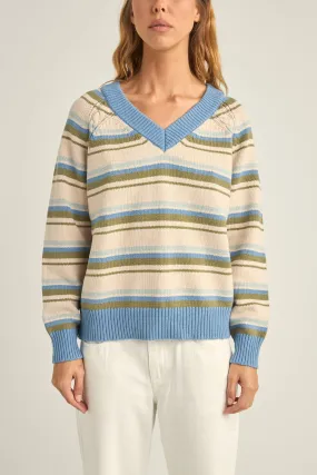 Distant Shores Striped Sweater Blue Stripe