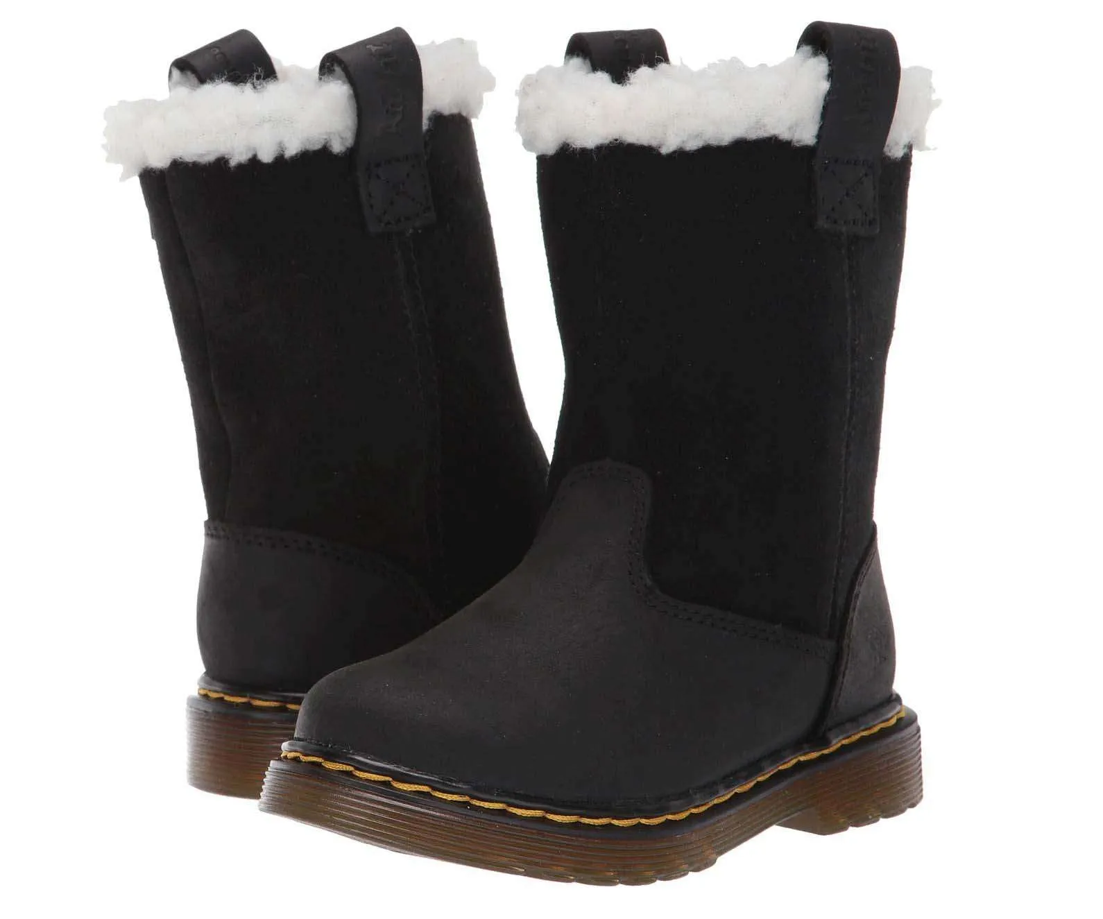 Dr. Martens Toddler’s Fur-lined Juney Boots (Black)