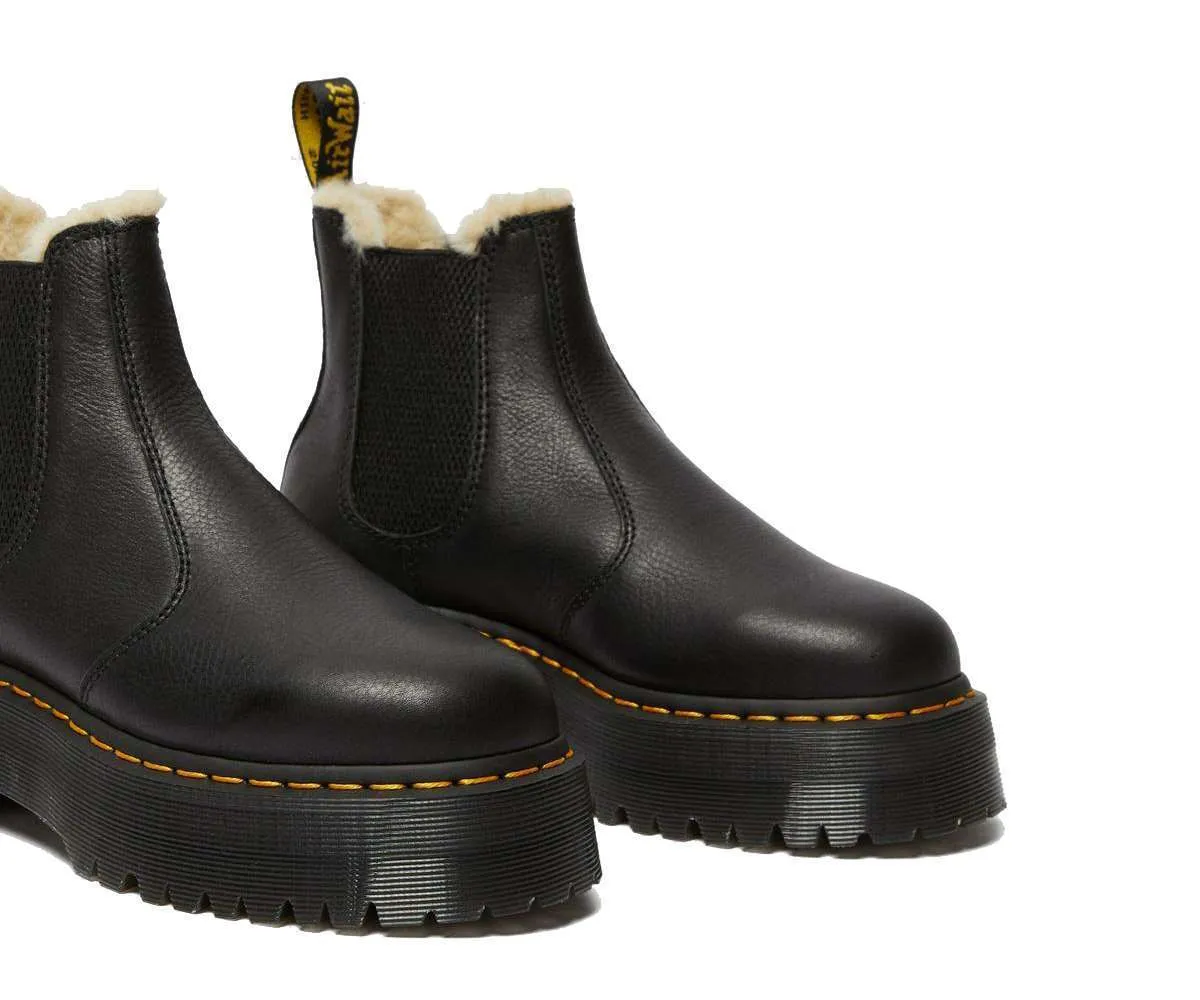 Dr. Martens Unisex 2976 Faux Fur Lined Platform Chelsea Boots