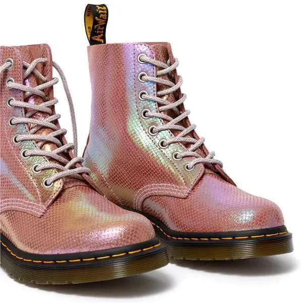 Dr. Martens Women’s 1460 Pascal Iridescent Boots (Pink)