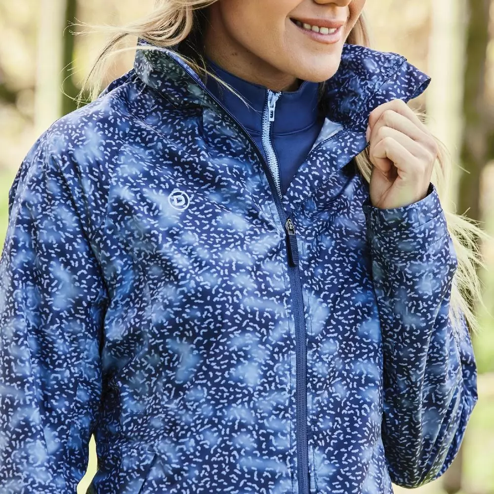 Dublin Cortina Printed Waterproof Jacket - Blueberry Navy Print