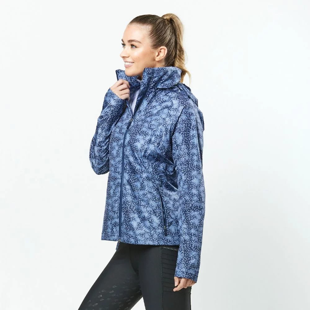 Dublin Cortina Printed Waterproof Jacket - Blueberry Navy Print