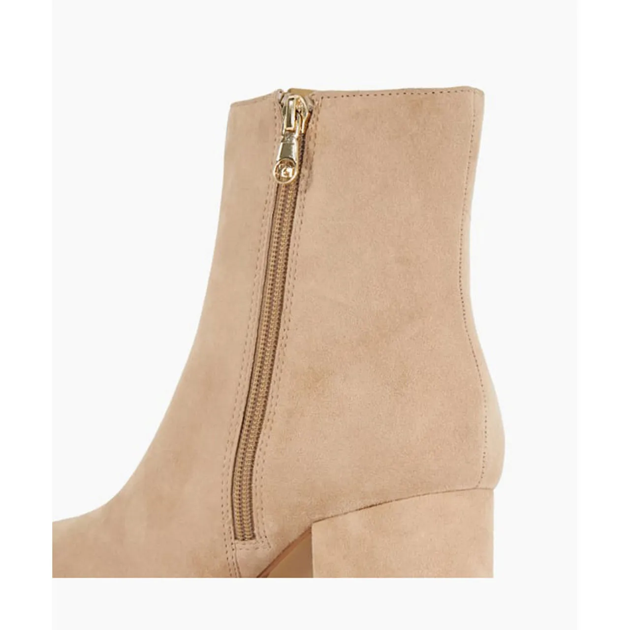 DUNE LONDON Ottack Block-Heeled Ankle Boots - Beige