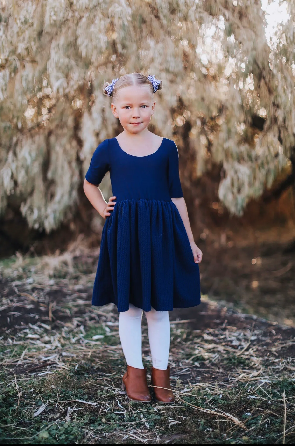 Eliza Dress - Navy