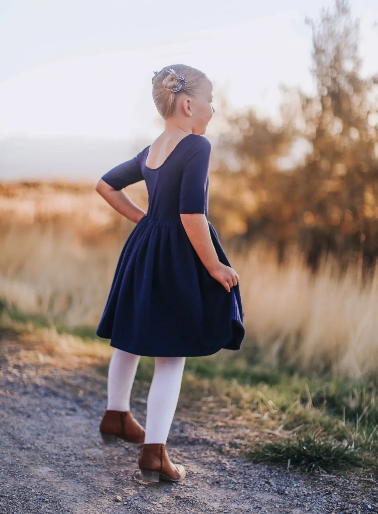 Eliza Dress - Navy