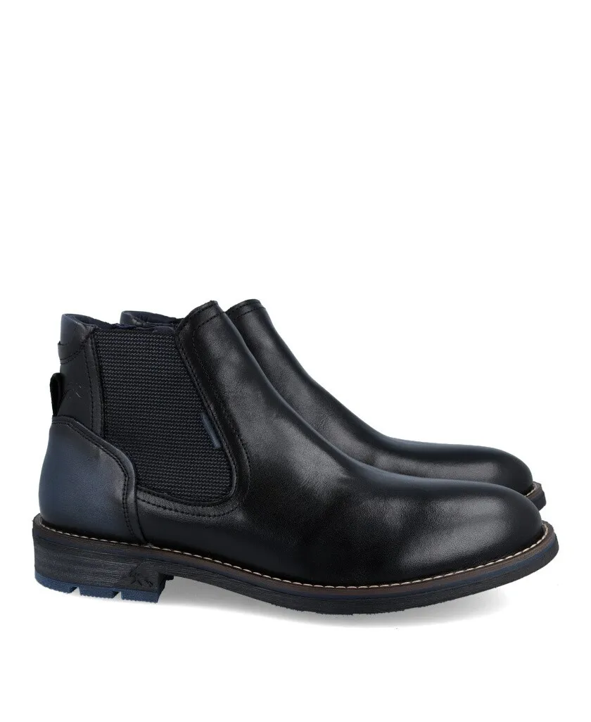 Fluchos Terry F1343 Men's black Chelsea boots