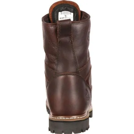 Georgia Men's 8 Waterproof Lace-to-Toe Work Boot - Chocolate G101