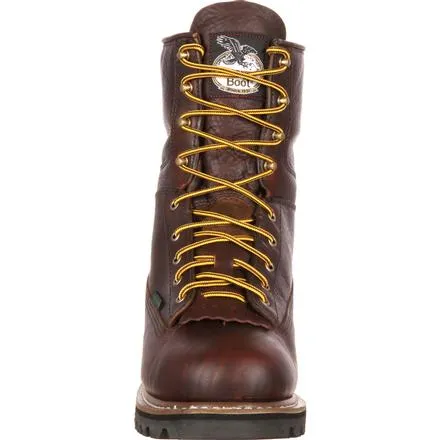 Georgia Men's 8 Waterproof Lace-to-Toe Work Boot - Chocolate G101