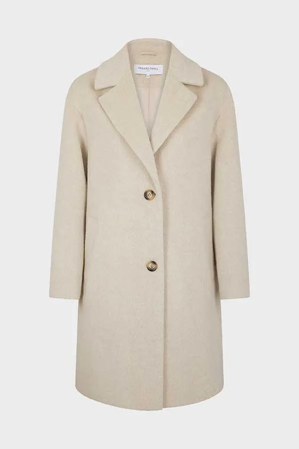 Gerard Darel SYMA WOOL ALPACA BLEND MID-LENGTH COAT