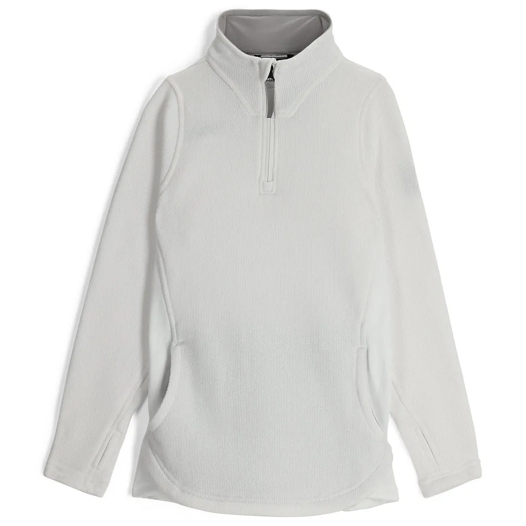 Girls Aspire Half Zip - White