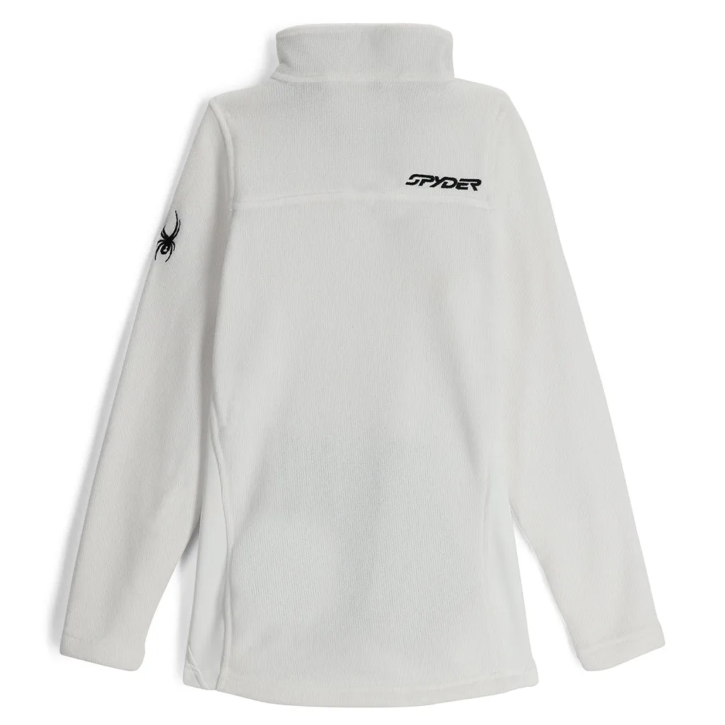 Girls Aspire Half Zip - White