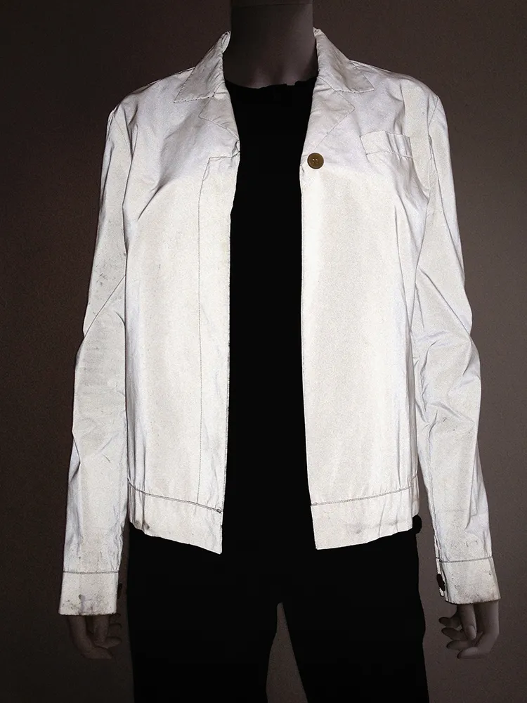 Helmut Lang white reflective jacket — spring 1995