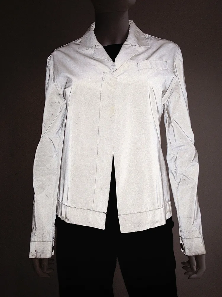 Helmut Lang white reflective jacket — spring 1995