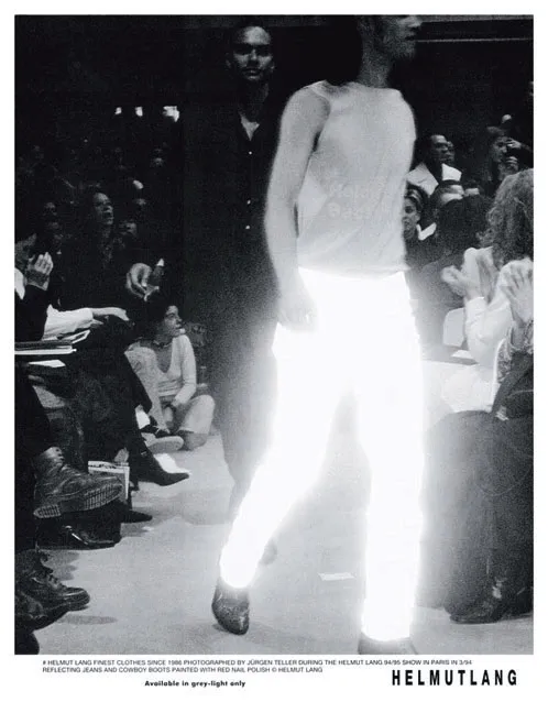 Helmut Lang white reflective jacket — spring 1995