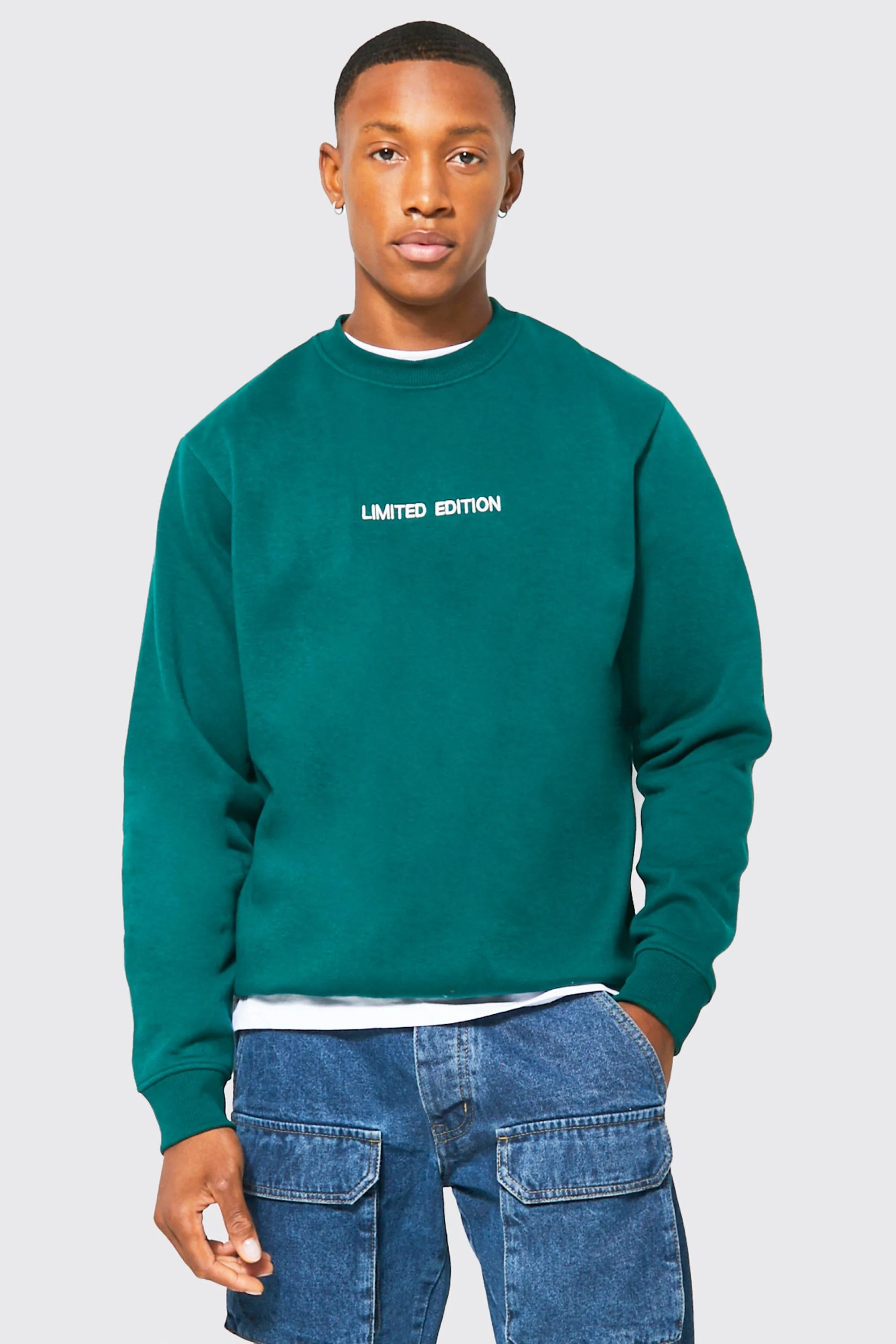 Hoodies & Sweatshirts | Limited Crew Neck Sweatshirt | boohooMAN