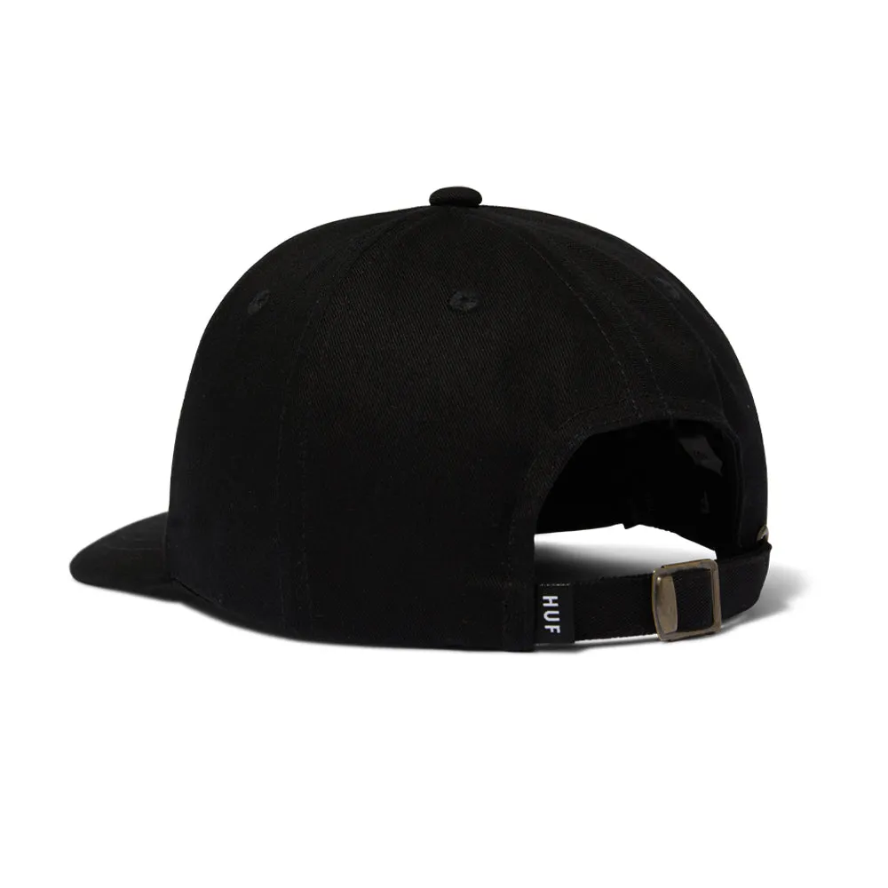 HUF SET OG CURVED VISOR 6 PANEL HAT // BLACK