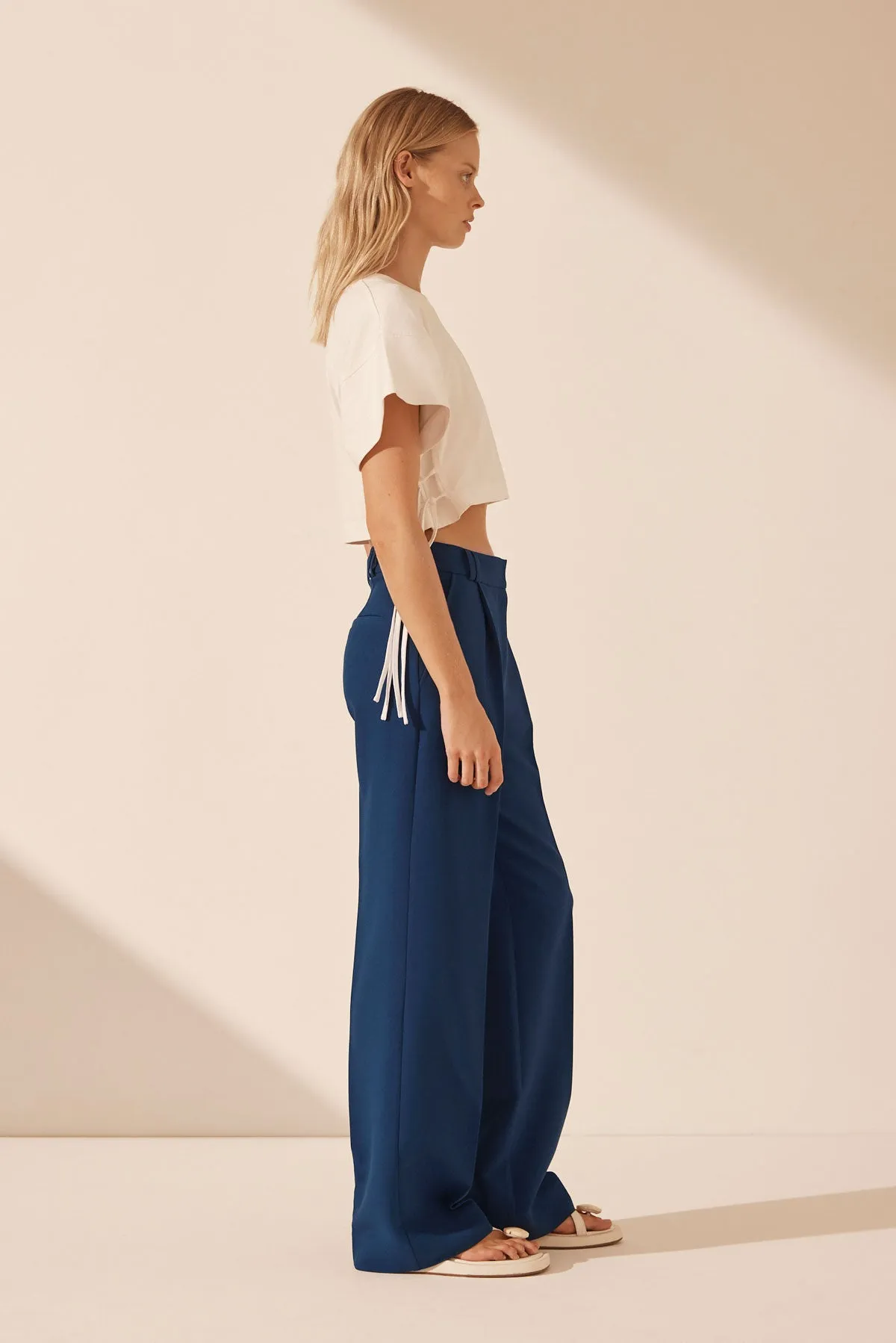 Irena Mid Rise Pant - Ocean