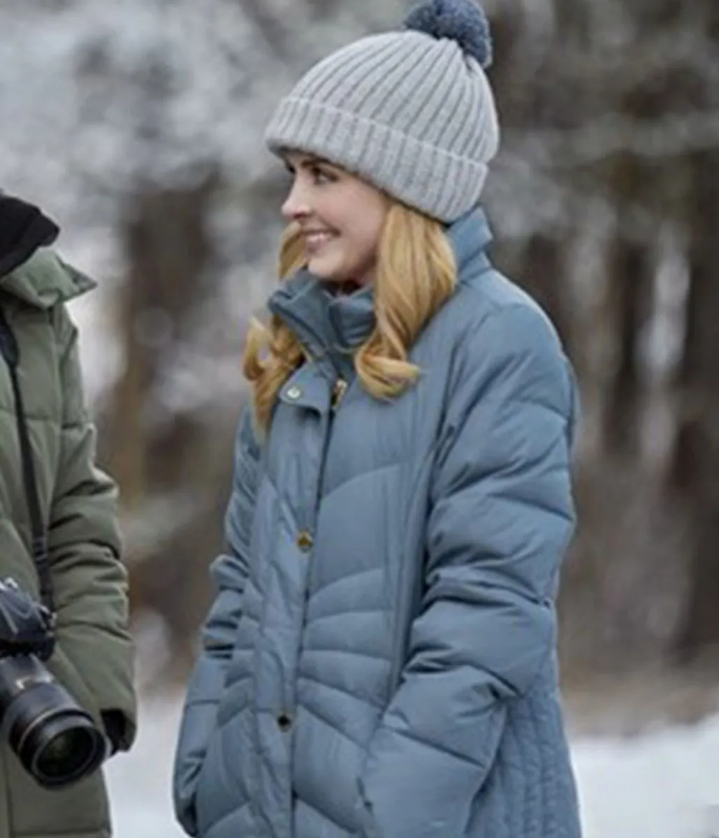 Jen Lilley Snowkissed Puffer Grey Coat