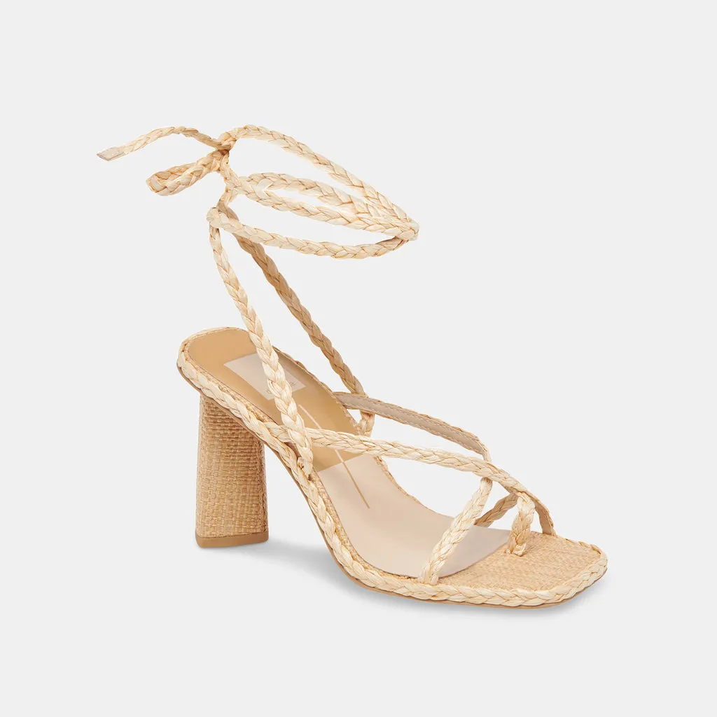 JOELLE HEELS LT NATURAL RAFFIA– Dolce Vita 6882431631426