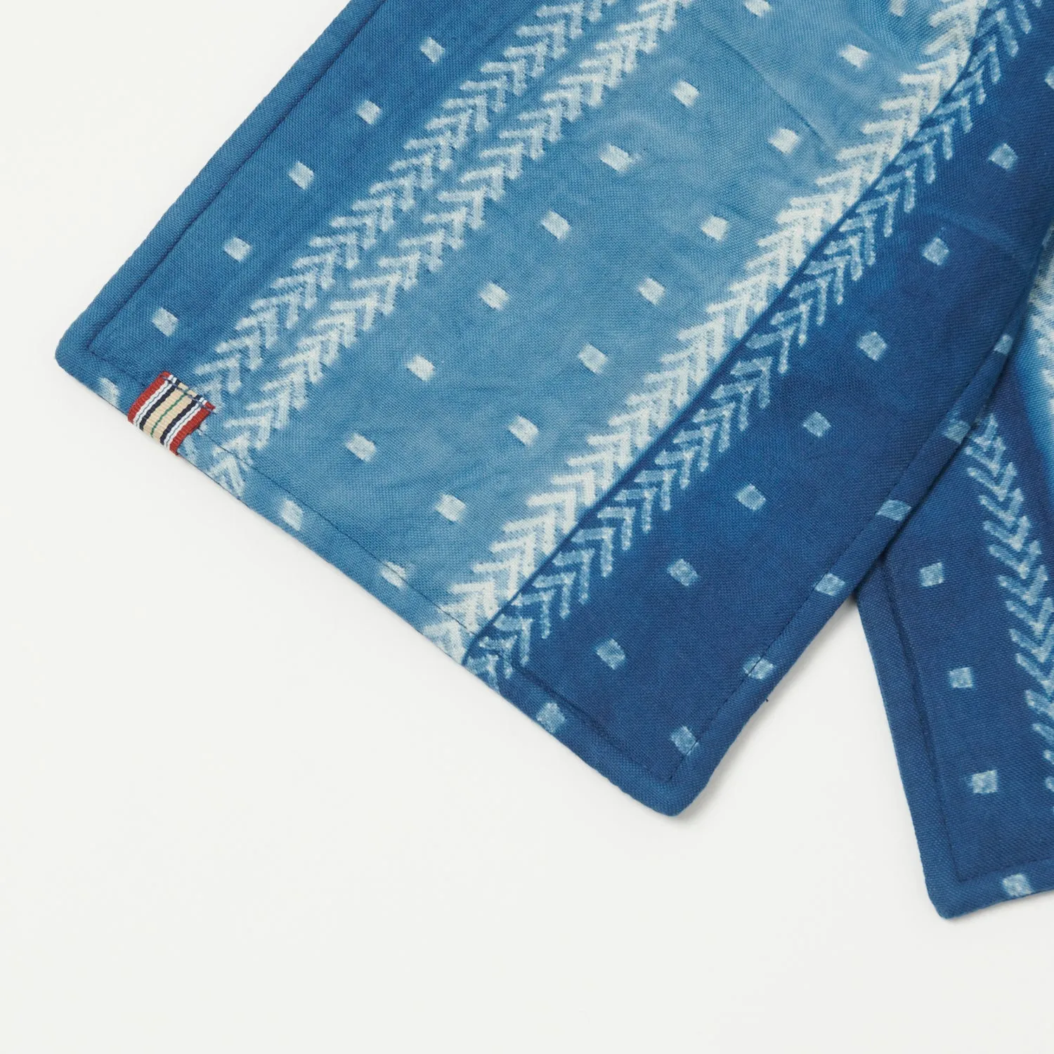 Kardo Quilted Football Scarf - Shibori Indigo