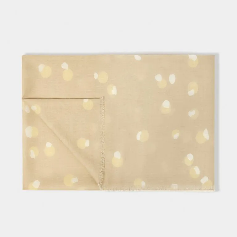 Katie Loxton Soft Tan Polka Dot Printed Scarf