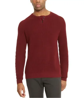 Kenneth Cole Mens Waffle Henley Sweater