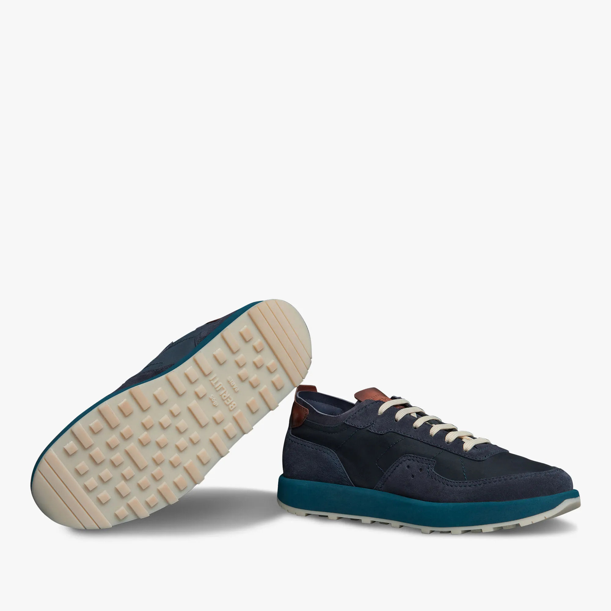 Light Track Suede Calf Leather and Nylon Sneaker