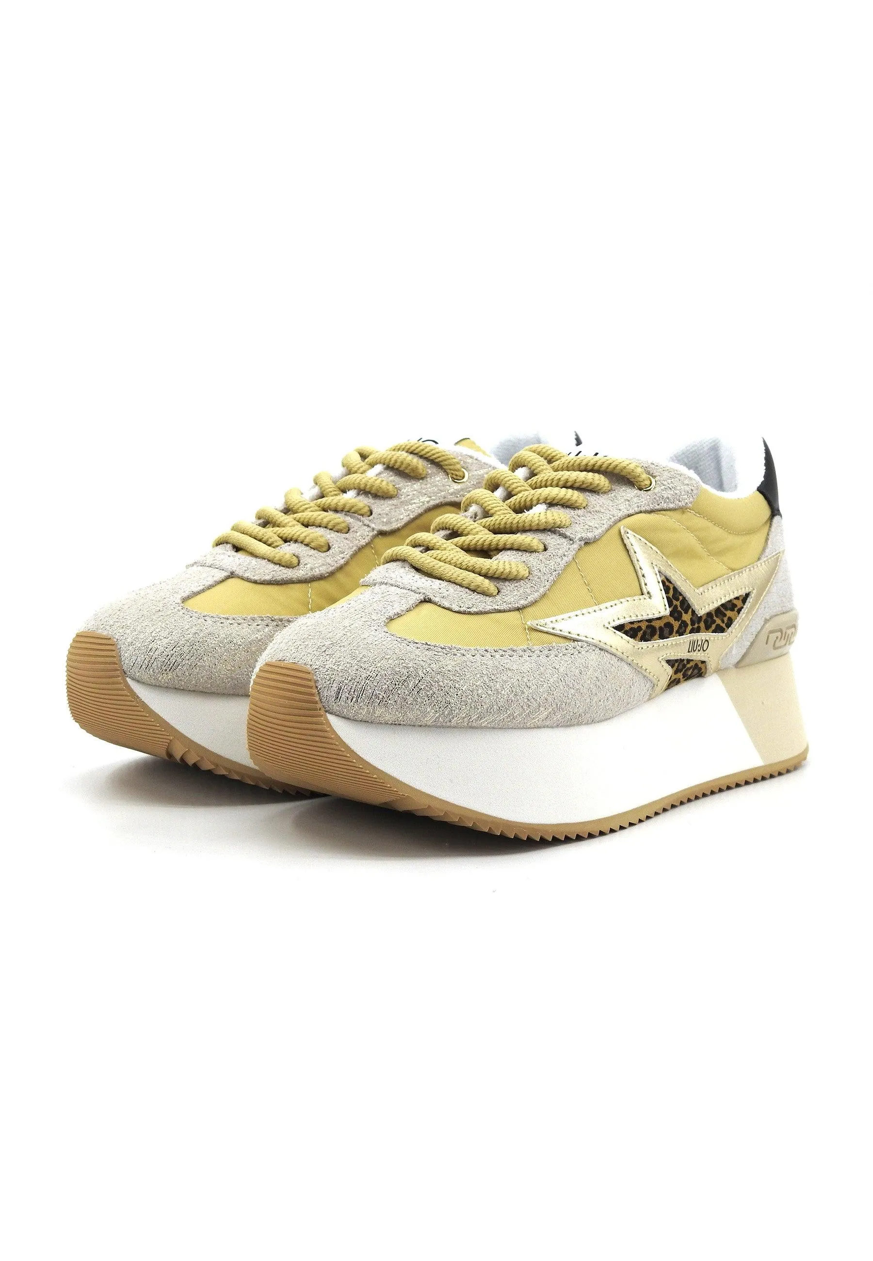 LIU JO Dreamy 03 Sneaker Donna Gold Palm Black BA4083PX508