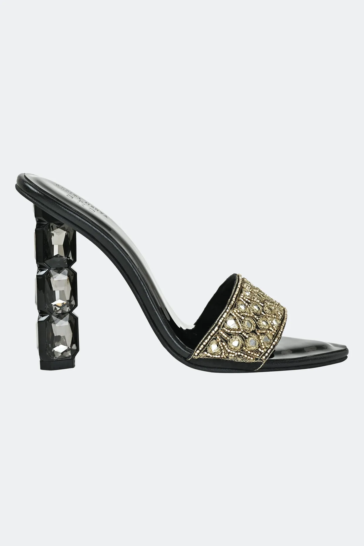 Luxe Noir Crystal Heels For Women