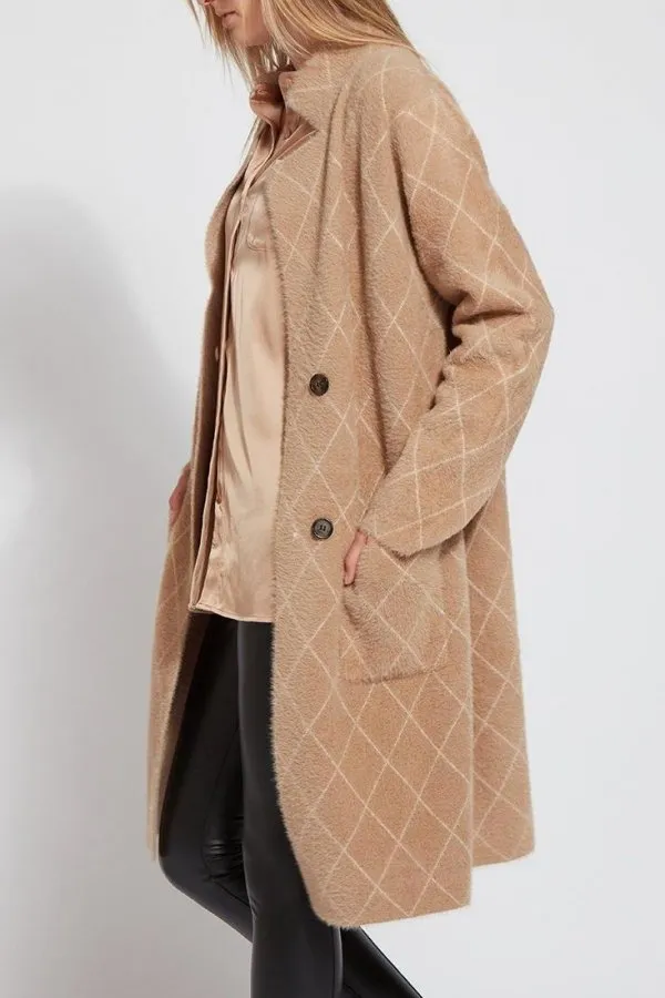 Lysse Peak Faux Mink Sweater Coat