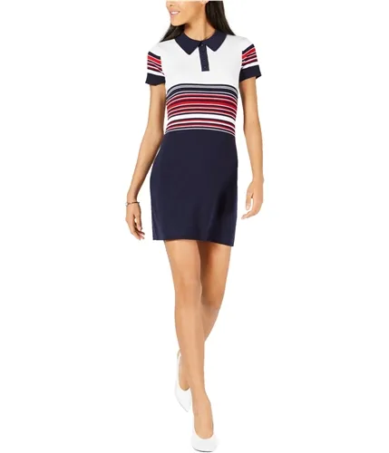 Maison Jules Womens Striped Sweater Dress