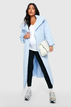 Maternity Quilted Wrap Coat