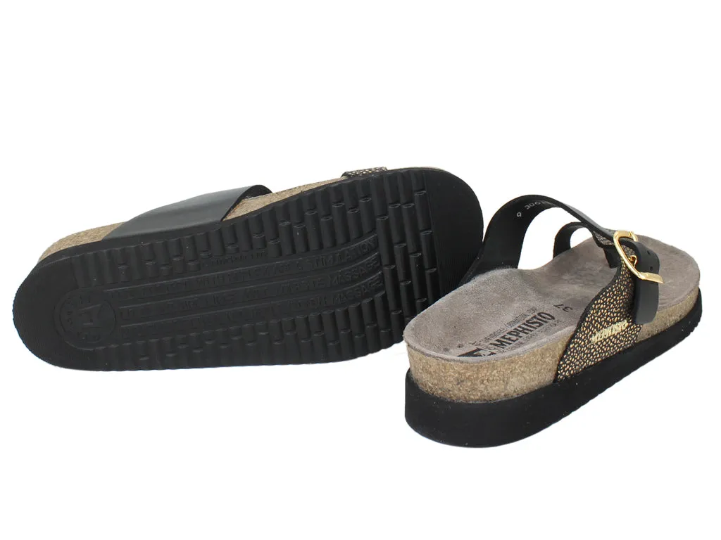 Mephisto Sandals Helen Black/Gold