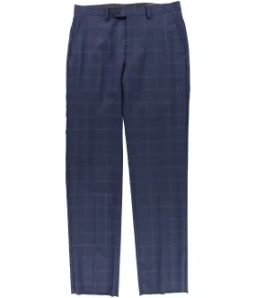 Michael Kors Mens Double Windowpane Dress Pants Slacks