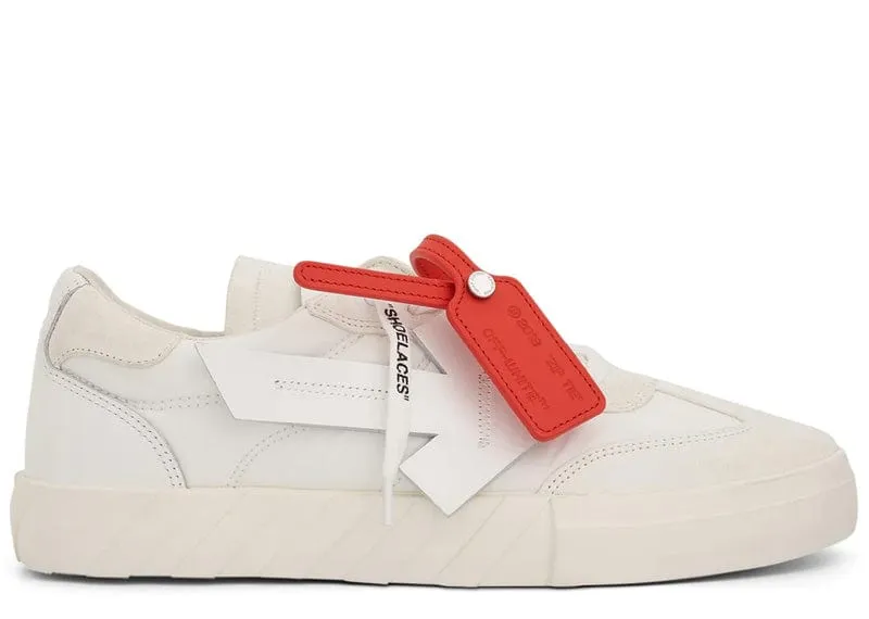 Off-White Floating Arrow Low Vulcanised Leather Sneaker White