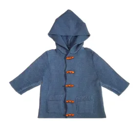 Organic Bristol Sweater Jacket in Cambridge Blue