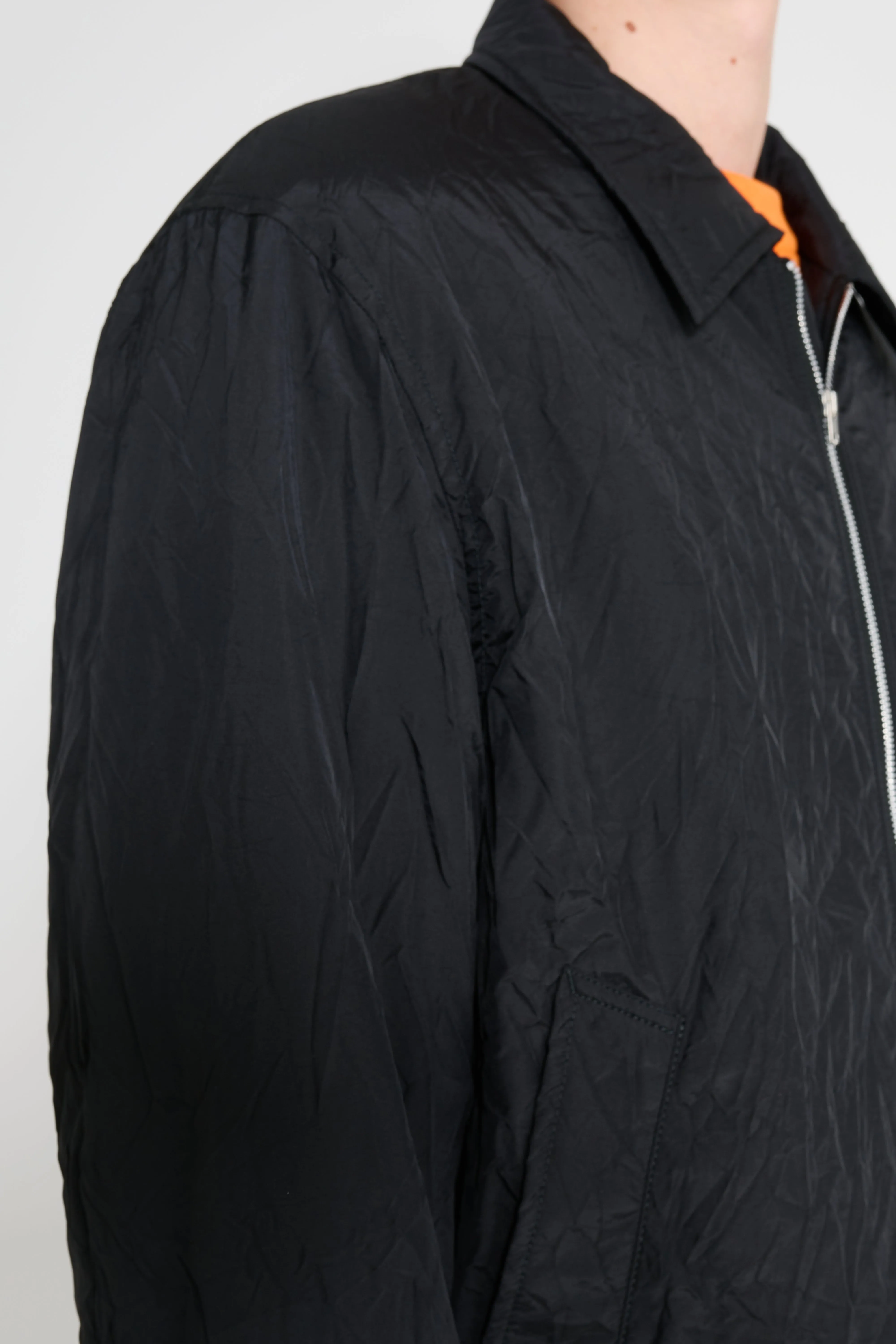 Our Legacy Slight Jacket Shining Black Crinkle Solaro